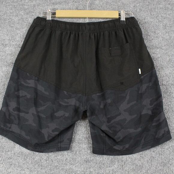 Vuori Shorts Mens Medium Kore Lined 8 Black Camo Athletic Running Gym - Picture 4 of 11